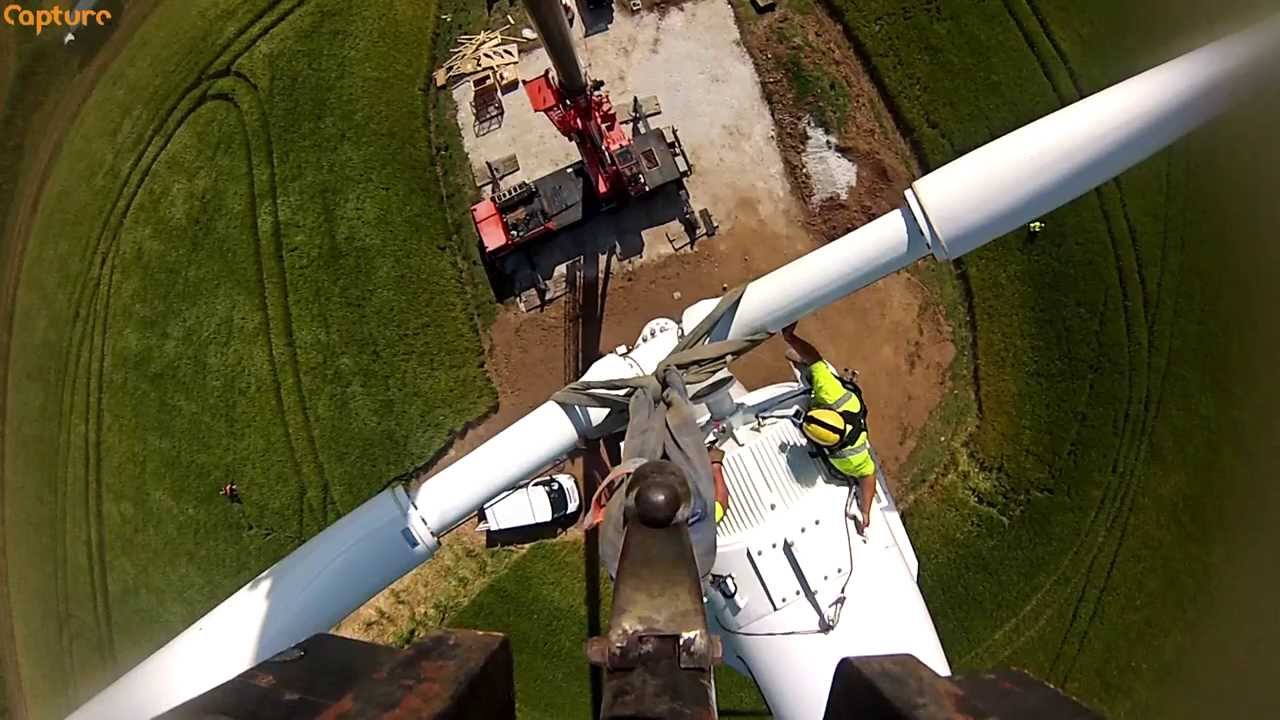 Northern Power 100kW Wind Turbine Capture Energy Installation YouTube