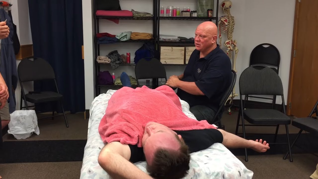 Brandon Raysor Brandon Raynor demonstrating Raynor Massage Techniques on Dave Taylor ...