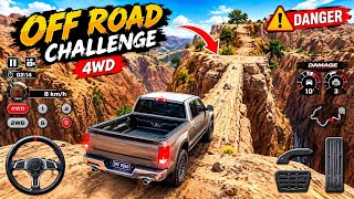 Crazy Off Road Challenge 😱 Pickup Truck Hanging Over a Dangerous Bridge | 4x4 Driving Game screenshot 3