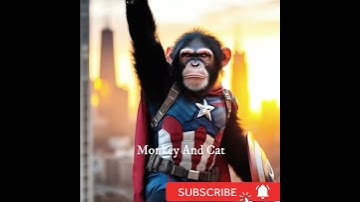 Captain Monkey #shorts #shortvideo #avengers #marvel #monkey #funny #monyet #viralvideo #fyp #hero