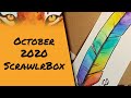 October 2020 ScrawlrBox Asemic Aesthetic - Manuscript CalliCreative Flexi Markers