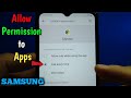 How to allow permission to apps in Samsung Galaxy A02