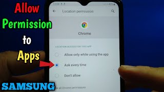 How to allow permission to apps in Samsung Galaxy A02