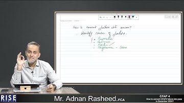 CFAP 4 - Sir Adnan Rasheed - How to convert CFAP4 failure into pass in December 2024