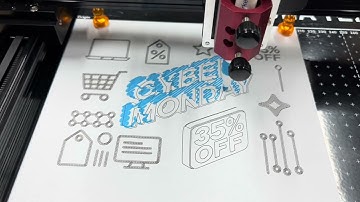 CyberMonday Poster Design with UUNA TEK 3.0 Pen Plotters