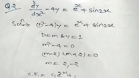 How To Solve |Linear Differential Equations With Constant Ciefficients Coefficients| C.F.&P.I. part4