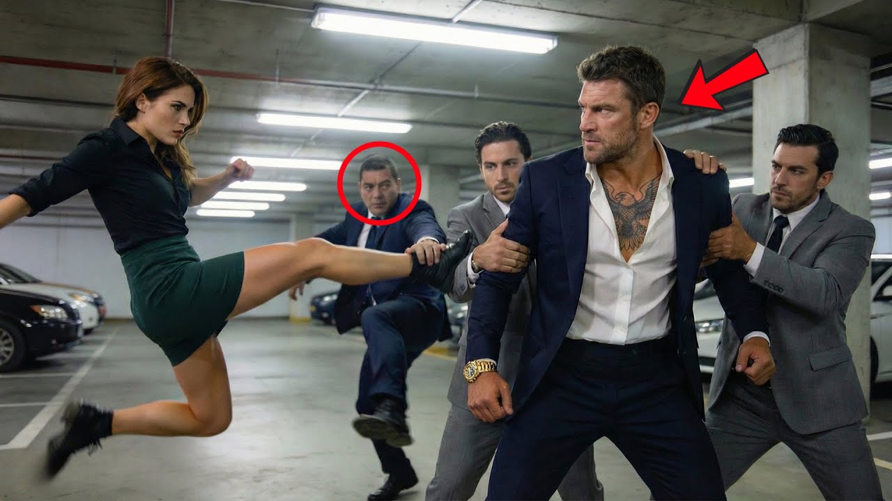 Seis Homens Cercaram O Chefe Da Máfia Na Garagem — A Habilidade Oculta Da Garçonete