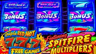 Triple Red Hot 777 Spitfire Multipliers Free Games by Gulf Coast Slots 2,658 views 1 month ago 11 minutes