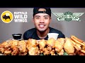 THE BEST WINGSTOP VS. BUFFALO WILD WINGS CHALLENGE! MUKBANG