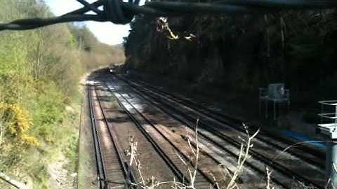 Class 159 passing under Basingstoke Canal