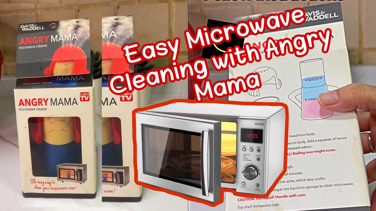 Spardar Angry Mama Microwave Oven Steam Cleaner Microwave Cleaner Disinfects with Vinegar and Water for Kitchens The Fun and Easy Way to Steam Clean C