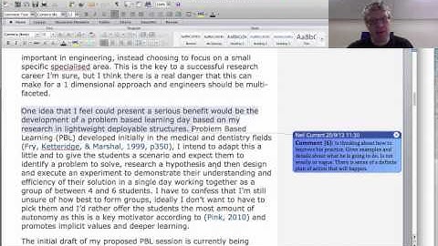 Analysis of reflection video