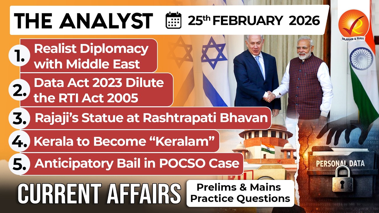 Current Affairs Today 25February 2026  UPSC Daily Current Affairs I The Hindu Analysis I The Analyst