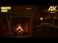 NEW LOUNGE SOFT JAZZ PLAYLIST 2025 - RELAXING SOFT JAZZ FIREPLACE - TIME TO REST, RELAX, RECHARGE