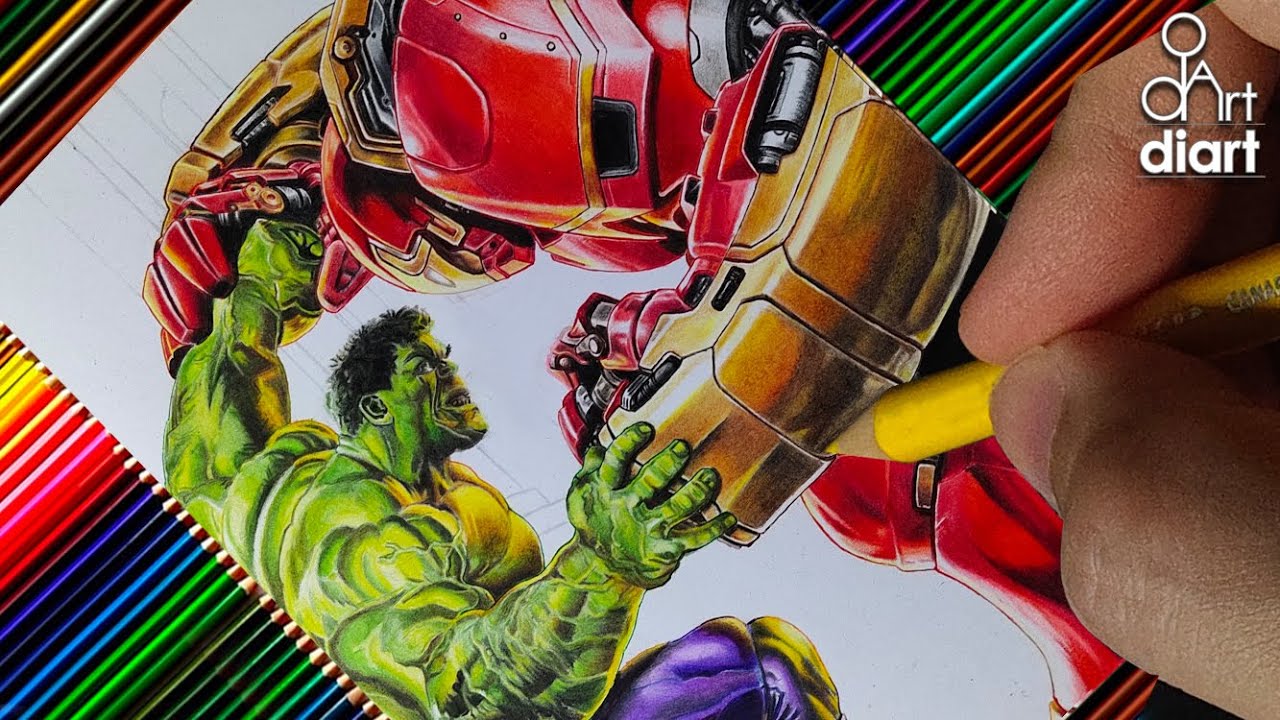 Hulk Vs Hulkbuster Speed Drawing Stylefile Markers — The Art Gear