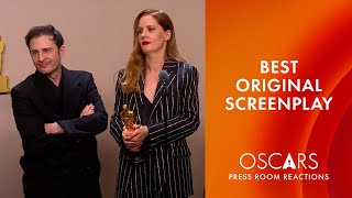 Best Original Screenplay | 'Anatomy Of A Fall' | Oscars 2024 Press Room Speech