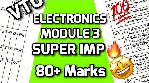 INTRODUCTION TO ELECTRONICS AND COMMUNICATION MODULE 3 SUPER IMPORTANT💯🤩|BESCK104C PASSING PACK #vtu