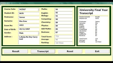 How to Create Student Record Data Entry Form in Excel using VBA - Part 1 of 3