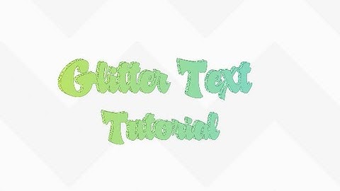 Tumblr Banner Tutorial With Gimp: Glitter Text