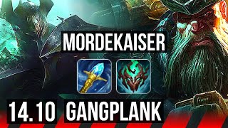 MORDEKAISER vs GANGPLANK (TOP) | 8 solo kills, 500+ games | BR Grandmaster | 14.10