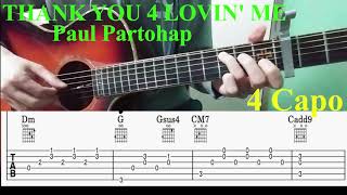 Paul Partohap - THANK YOU 4 LOVIN' ME (guitar cover with tab)