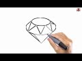 How to draw a diamond easy drawing step by step tutorials for kids  ucidraw