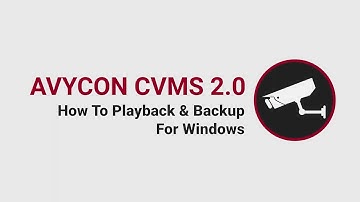 How To Playback and Backup for AVYCON CVMS 2.0 on Windows