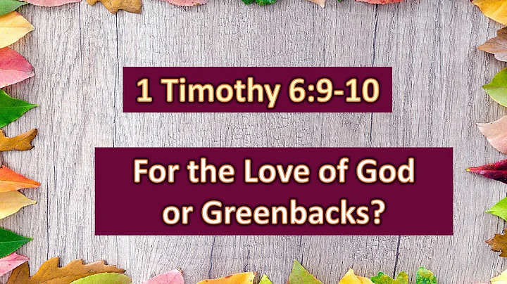 "For the Love of God or Greenbacks?"