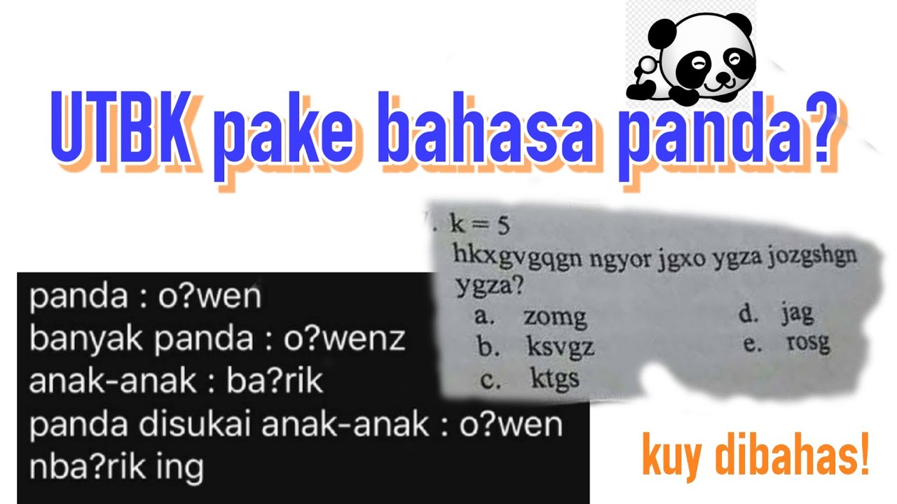 Soal Utbk Bahasa Panda