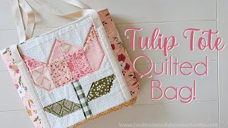 🌷How to add an Inset Zipper Pocket &amp; Recessed Zipper (🌷👜 The Tulip Tote Bag!)