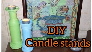 DIY Candle Stands/How to make/craft project/recycling/trash to treasure/Sindhi/Hindi/Urdu