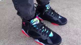 NIKE AIR JORDAN 7 VII MARVIN THE MARTIAN BARCELONA NIGHT RETRO 30TH ANV ON FEET REVIEW HEAT!