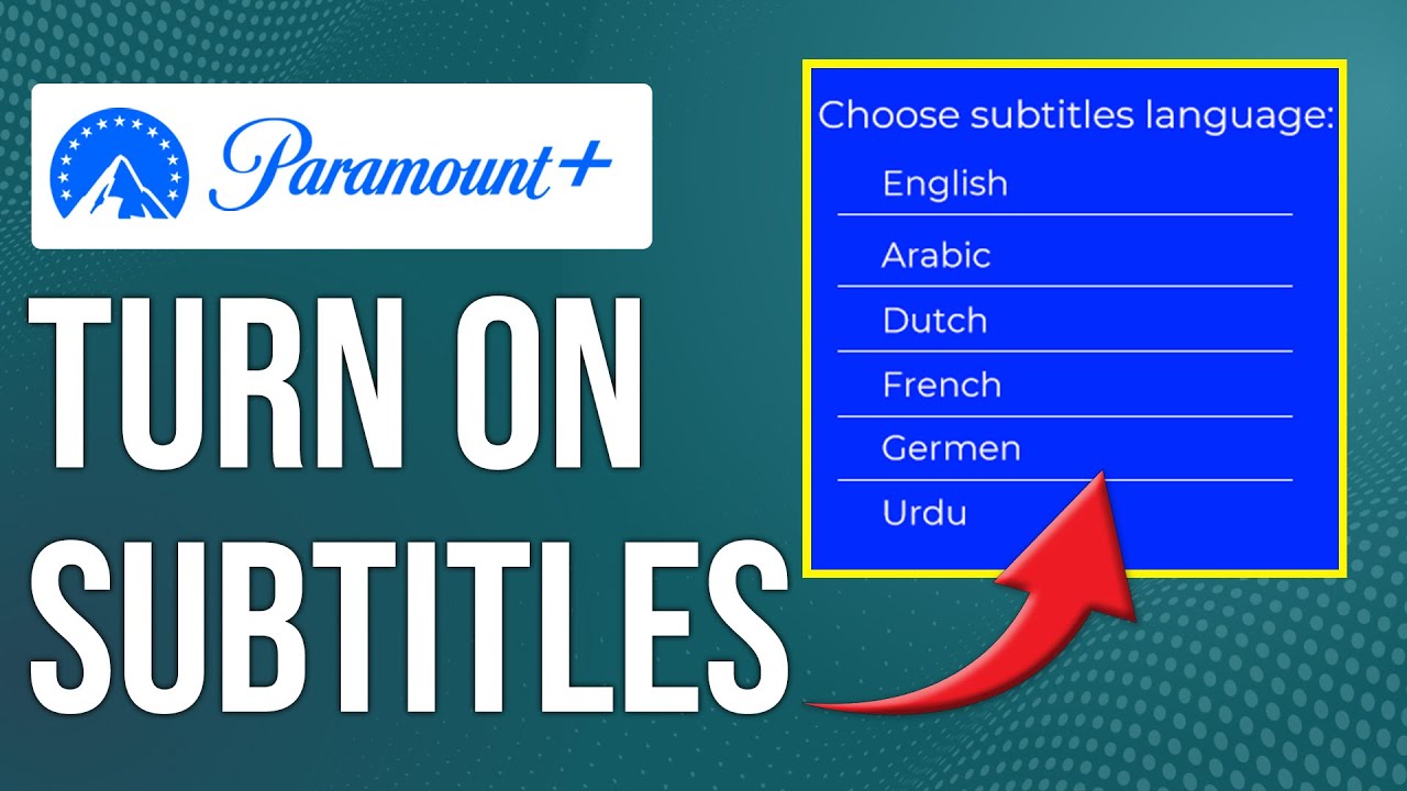 How To Turn On Subtitles On Paramount Plus How To Enable Activate How to turn on subtitles on paramount plus how to enable activate