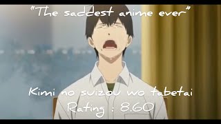 The saddest anime ever - kimi no suizou (let me to eat your pancreas)- rating : 8.60- (Sub indo)