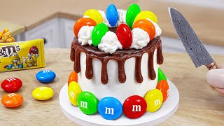 Rainbow Cake Using KITKAT M&M Candy 🌈 Miniature Rainbow Cake Decorating 🍫 Miniature Cakes DA
