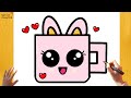How to Draw a Cute Cup ???? Easy Step-by-Step for Kids! 