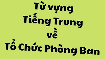 Từ vựng Tiếng Trung về Tổ Chức Phòng Ban | Tiếng Trung Cần Thiết Cho Người Đi Làm