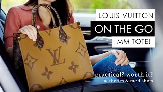 Louis Vuitton On the Go Tote MM - DETAILS, WHAT FITS, \& MOD SHOTS!