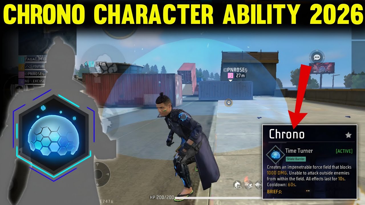 Chrono Character Ability 2026 | Free Fire Chrono Character Ability | Chrono Character Free Fire