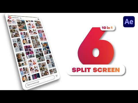 Vertical Multiscreen - 6 Split Screen | After Effects Template | Tutorial