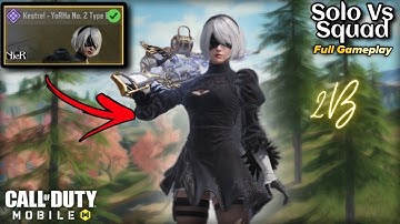 The Prettiest Operator Just Became DEADLY🔥– 2B Kestrel Full BR solo vs Squad Gameplay | NieR X Codm