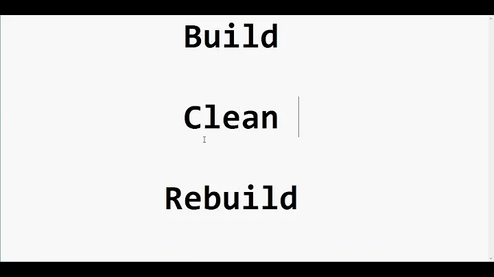 Visual studio Build vs Rebuild vs Clean