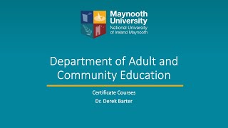 Adult Education Certificate Courses