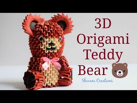 3D Origami Teddy Bear/ How to make Paper Teddy Bear/ Valentine's Day Gift Ideas