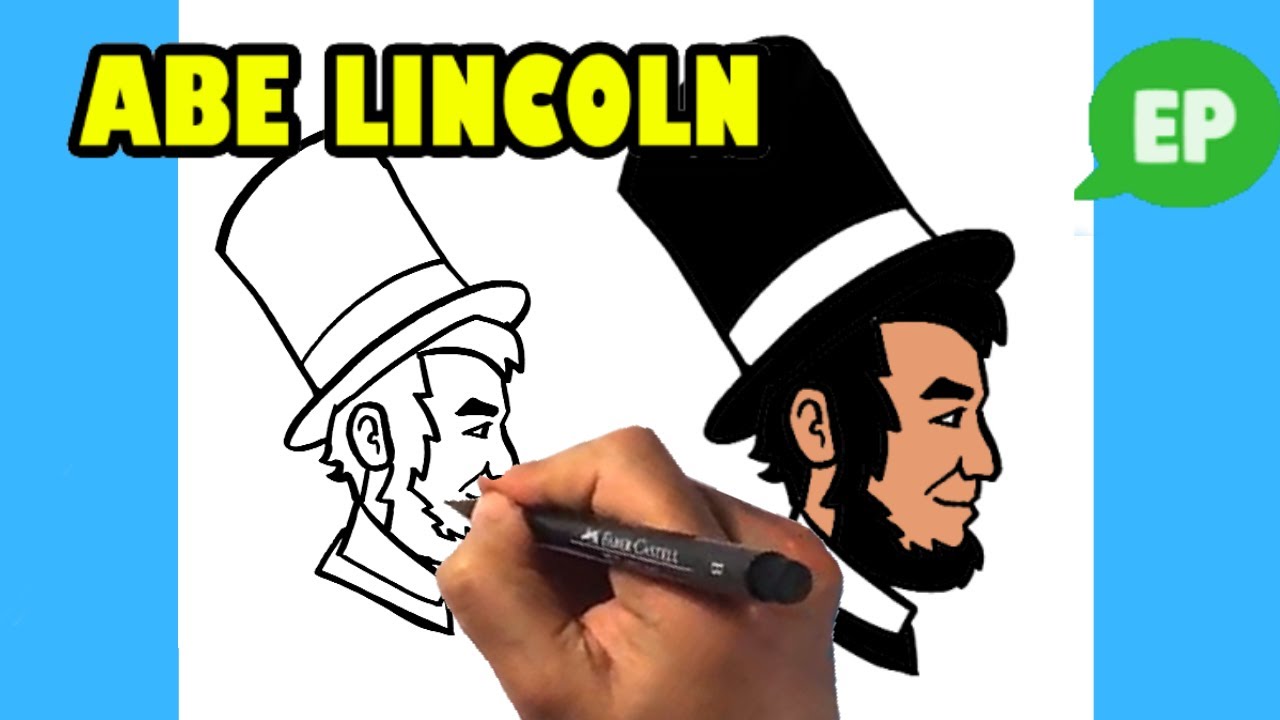How to Draw Abe Lincoln - Presidents Day - Easy Pictures to Draw - YouTube