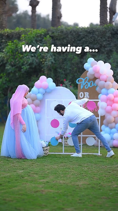 Cute baby gender reveal ❤️💙 #genderparty #boyorgirl #genderreveal #shorts