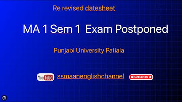 Re Revised Date Sheet MA 1 Sem 1 Punjabi University Patiala 11/12/2024