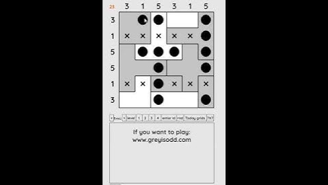Grey is Odd - Today grids. Solution level 2 6X6 dated 05-04-2024 #logicpuzzles #logicgames  #games