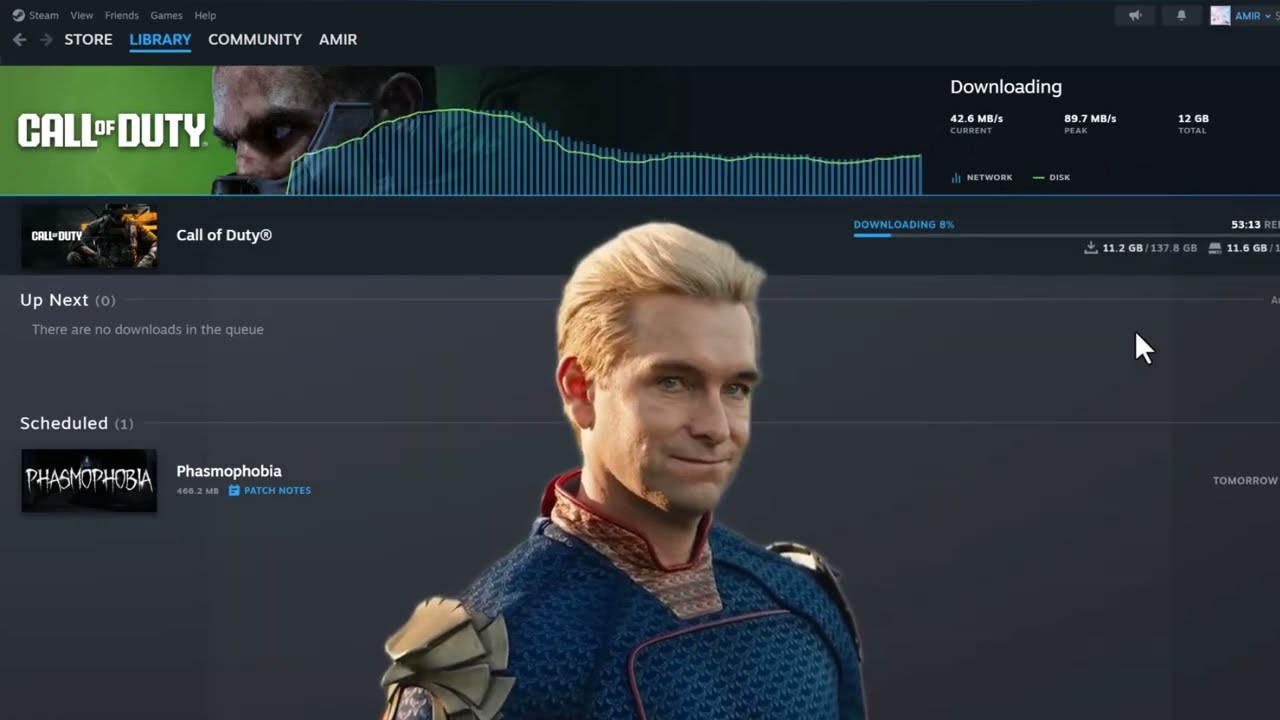 تست سرعت دانلود استیم وپینگ بازی  انلاین با  فیبرنوری شاتل | FTTH Game Test