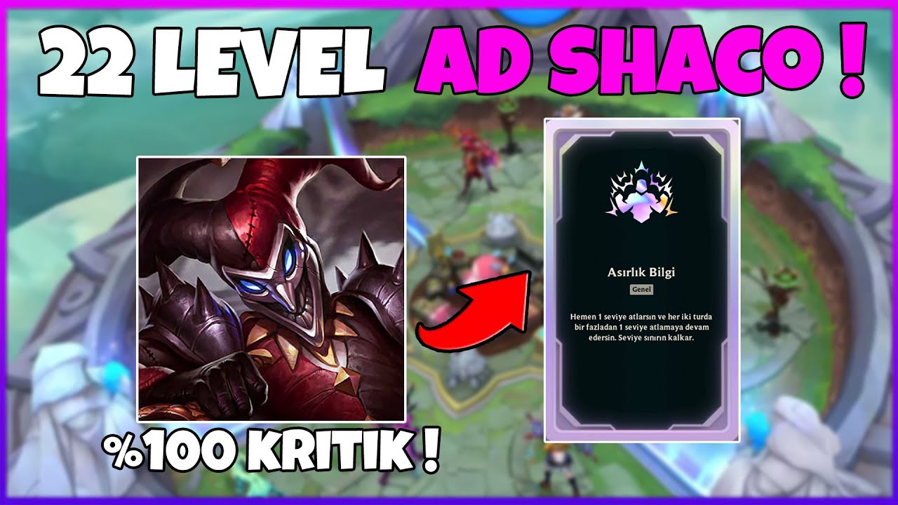 LOL YENİ OYUN MODUNDA 22 LEVEL AD SHACO NELER YAPABİLİR ! - YouTube